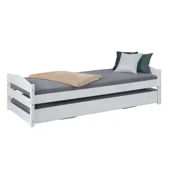 Netto Marken-Discount Inter Link Kinderbett Vindas 90x200 cm inkl. Ausziehbett und Lattenrost - Weiss Angebot