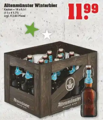 trinkgut Altenmünster Winterbier Kasten = 14 x 0.5 L Angebot