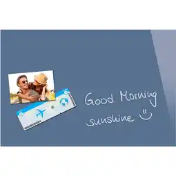 Netto Marken-Discount Sigel B1207 Glas Magnettafel blau 60 x 40 cm Magnetboard Tafel Whiteboard Angebot