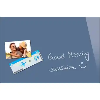Netto Marken-Discount Sigel B1207 Glas Magnettafel blau 60 x 40 cm Magnetboard Tafel Whiteboard Angebot