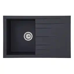 Netto Marken-Discount Respekta Mineralite Einbauspüle Houston 80x50 cm - Schwarz Angebot
