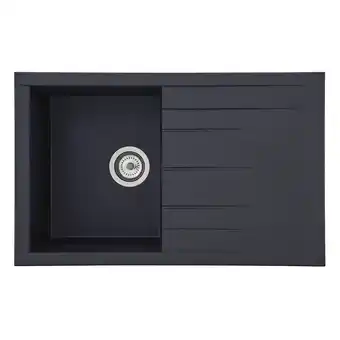Netto Marken-Discount Respekta Mineralite Einbauspüle Houston 80x50 cm - Schwarz Angebot