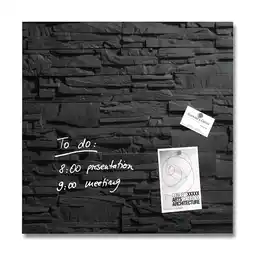 Netto Marken-Discount SIGEL GL169 Glas Magnetboard 48x48 cm Schiefer Stone Magnettafel Artverum Tafel Angebot