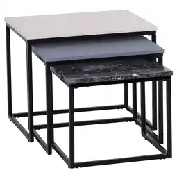 Netto Marken-Discount HOMCOM 3er Set Beistelltisch MDF, Metall Angebot