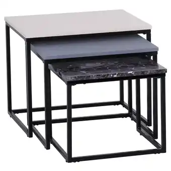 Netto Marken-Discount HOMCOM 3er Set Beistelltisch MDF, Metall Angebot