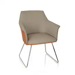 Netto Marken-Discount hjh OFFICE Polsterstuhl AREZZO V Kunstleder/Stoff mit Armlehnen Angebot