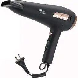 Netto Marken-Discount Elta Power Haartrockner mit Kabeleinzug 2000W schwarz gold Haare Styling Angebot