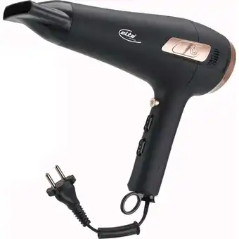 Netto Marken-Discount Elta Power Haartrockner mit Kabeleinzug 2000W schwarz gold Haare Styling Angebot