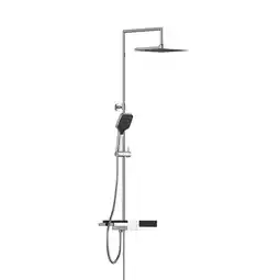 Netto Marken-Discount Schütte Überkopf-Brauseset Blueperl Chrom/Schwarz, mit Ablage Angebot