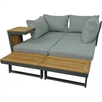 Netto Marken-Discount Sitzgarnitur Sitzgruppe Holz Garten Lounge Set Gartenmöbel Massiv Tisch Sofa Angebot