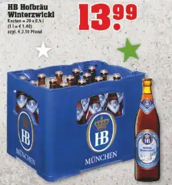 trinkgut HB Hofbräu Winterzwicki Kasten = 20 x 0.5 L Angebot