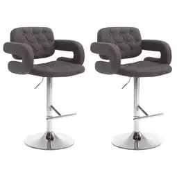 Netto Marken-Discount CLP 2er Set Barhocker Dublin Mit Stoff-Bezug I Höhenverstellbar Angebot