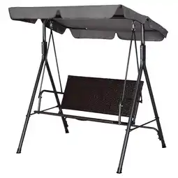 Netto Marken-Discount Outsunny Hollywoodschaukel Stahl, Polyester, PE Rattan Angebot