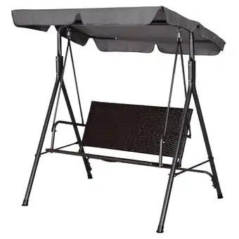 Netto Marken-Discount Outsunny Hollywoodschaukel Stahl, Polyester, PE Rattan Angebot
