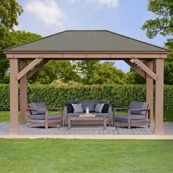 Netto Marken-Discount Westmann Holz Pavillon Devon 12x16 Angebot