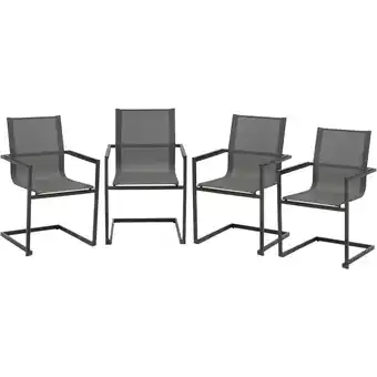 Netto Marken-Discount 4x Alu Gartensessel Freischwinger Gartenstuhl Metall Campingstuhl Hochlehner Set Angebot
