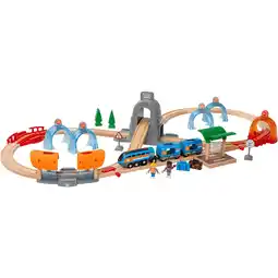 Netto Marken-Discount BRIO Bahn World Smart Tech Sound Action Tunnel Reisezug Set Angebot