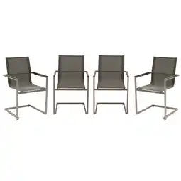 Netto Marken-Discount 4x Gartensessel Freischwinger Gartenstuhl Metall Campingstuhl Hochlehner Set Angebot