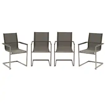 Netto Marken-Discount 4x Gartensessel Freischwinger Gartenstuhl Metall Campingstuhl Hochlehner Set Angebot