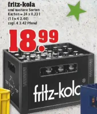 trinkgut Fritz-Kola Kasten = 24 x 0.33 L Angebot