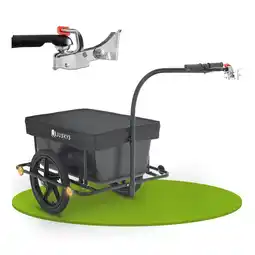 Netto Marken-Discount Juskys Transportanhänger Fahrradanhänger 90 Liter - Lastenanhänger mit Kupplung, Deichsel & Plane Angebot