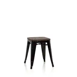 Netto Marken-Discount hjh OFFICE Bistrohocker VANTAGGIO W Stahl / Ulmenholz ohne Armlehnen Angebot