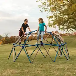 Netto Marken-Discount Lifetime Klettergerüst Geodome braun/blau Angebot