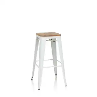 Netto Marken-Discount hjh OFFICE Barhocker VANTAGGIO HIGH W Stahl / Ulmenholz ohne Armlehnen Angebot