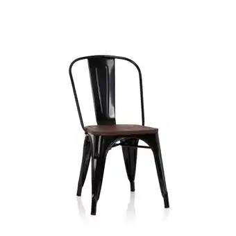 Netto Marken-Discount hjh OFFICE Bistrostuhl VANTAGGIO COMFORT W Stahl / Ulmenholz ohne Armlehnen Angebot