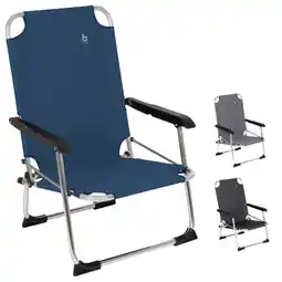 Netto Marken-Discount BO-CAMP Alu Strand Stuhl Copa Rio Klappstuhl Camping Angel Garten Sessel Niedrig Farbe: blau Angebot