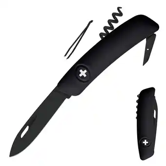 Netto Marken-Discount SWIZA Schweizer Messer D01 AllBlack - Taschenmesser Klappmesser 6 Funktionen Angebot