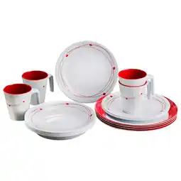 Netto Marken-Discount BRUNNER Melamin Ess Geschirr Set Cosmic 16-teilig Camping Reise Teller Becher Angebot