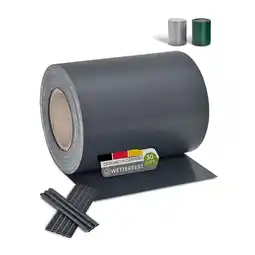 Netto Marken-Discount Juskys PVC Sichtschutzstreifen Doppelstabmatten Zaun - 35m x 19 cm anthrazit Zaunfolie Sichtschutz Angebot