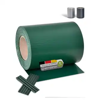 Netto Marken-Discount Juskys PVC Sichtschutzstreifen Doppelstabmatten Zaun - 35m x 19 cm grün Zaunfolie Sichtschutz Angebot