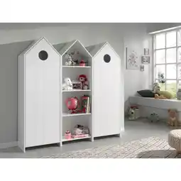 Netto Marken-Discount Vipack CASAMI Set 3-teilig - 2x Schrank 1-türig mit Front in Weiß, 1x Regalschrank Angebot