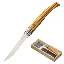 Netto Marken-Discount OPINEL Geschenk Set Slimline Messer + Etui Klappmesser Taschenmesser Oliven Holz Angebot