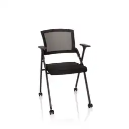 Netto Marken-Discount hjh OFFICE Klappstuhl PRIORITY II Stoff/Netzstoff mit Armlehnen Angebot