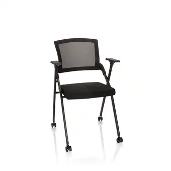 Netto Marken-Discount hjh OFFICE Klappstuhl PRIORITY II Stoff/Netzstoff mit Armlehnen Angebot
