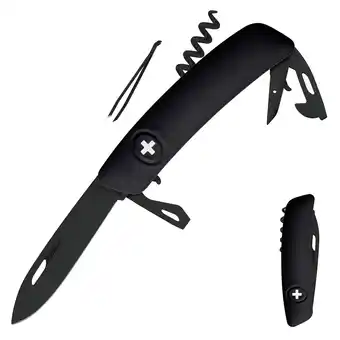 Netto Marken-Discount SWIZA Schweizer Messer D03 AllBlack - Taschenmesser Klappmesser 11 Funktionen Angebot