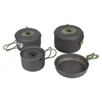 Netto Marken-Discount BO-CAMP Alu Kochset 4-teilig Camping Koch Geschirr Trekking Topf Outdoor Pfanne Angebot