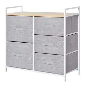 Netto Marken-Discount HOMCOM Schubladenschrank Spanplatte, Stoff, Metallrahmen Angebot