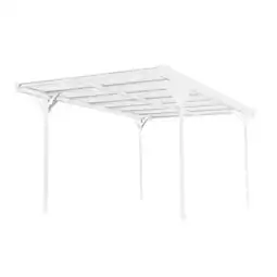 Netto Marken-Discount Westmann Aluminium Flachdach Carport Helsinki 15 m² weiss inkl. Regenrinne Angebot