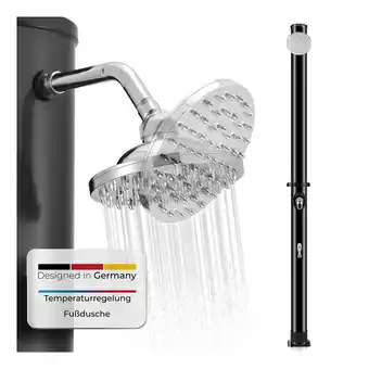 Netto Marken-Discount Juskys Solardusche Victoria 20 l – Gartendusche mit Regendusche – Schwarz Angebot