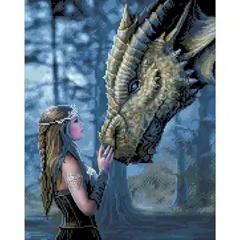Netto Marken-Discount Crystal Art Anne Stokes Drachenmärchen 40x50 cm Angebot