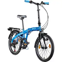 Netto Marken-Discount Agon Parklane Klapprad für Damen und Herren 150 - 185 cm 6 Gang Fahrrad Faltrad StVZO blau Angebot