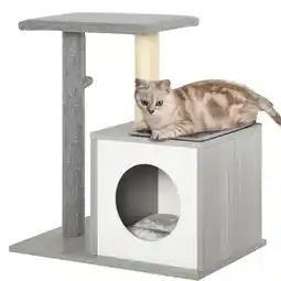 Netto Marken-Discount PawHut Kratzbaum E1 Grade Spanplatte, Sisal, Plüsch Angebot
