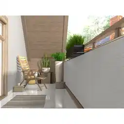 Netto Marken-Discount Polyrattan PVC Sichtschutz Matte 300x90 Balkon Zaun Windschutz Garten grau Angebot