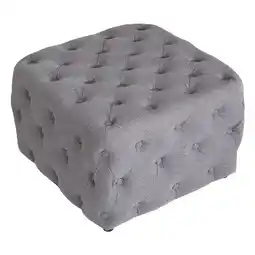 Netto Marken-Discount CLP Sitzhocker Lugo Stoff I Polsterhocker Eckig I Gesteppter Hocker Mit Zierknöpfen I Gepolstert Angebot