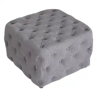 Netto Marken-Discount CLP Sitzhocker Lugo Stoff I Polsterhocker Eckig I Gesteppter Hocker Mit Zierknöpfen I Gepolstert Angebot