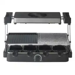 Netto Marken-Discount Trebs 15100 - Raclette für 8 Personen mit integriertem Dunstabzug - Steinplatte + Grillplatte Angebot